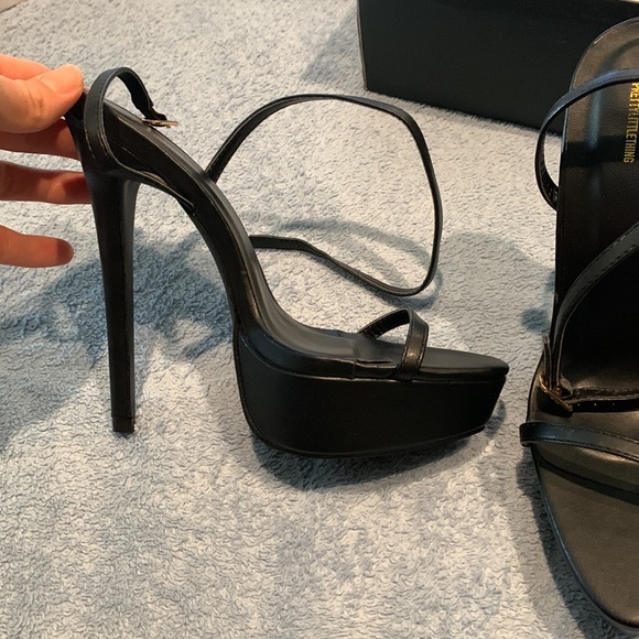 Pretty little things heels. Size 7. 6 inches including a 1 1/2 inch platform. - Picture 3 of 6